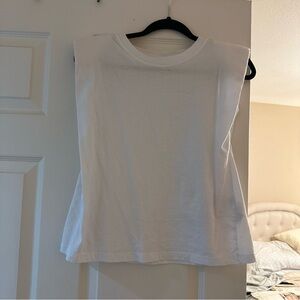 Zara padded shoulder tshirt